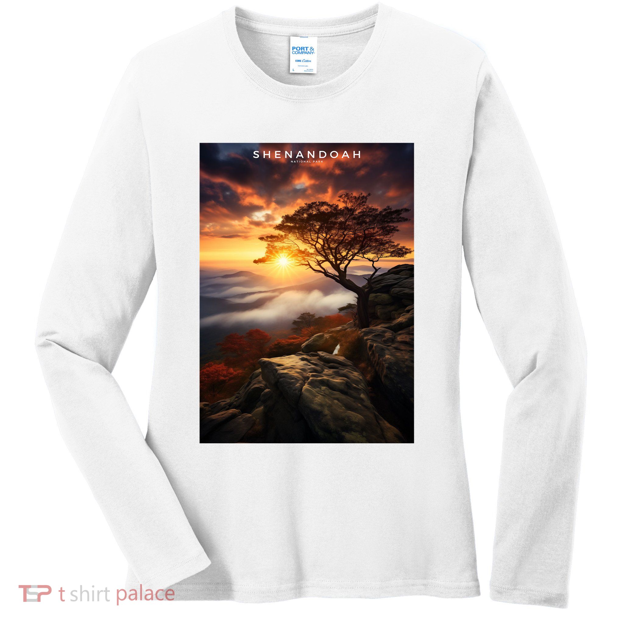 Shenandoah National Park Photographic Ladies Long Sleeve Shirt