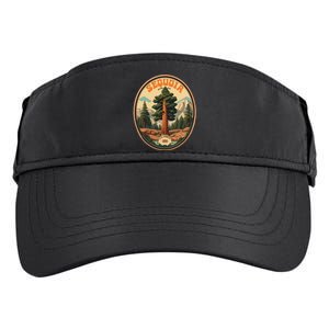 Sequoia National Park Tree Illustration Hiking Adult Drive Performance Visor