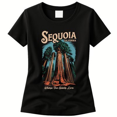 Sequoia National Park California Giant Tree Outdoors Womens T-Shirt