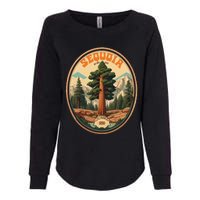 Sequoia National Park Tree Illustration Hiking Womens California Wash Sweatshirt