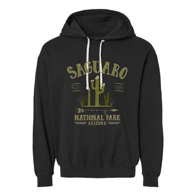 SAGUARO NATIONAL PARK ARIZONA Tourist Souvenir Gift Garment-Dyed Fleece Hoodie