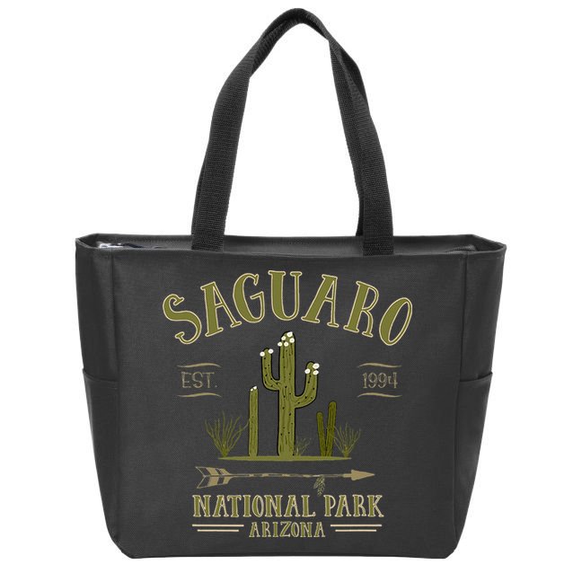 SAGUARO NATIONAL PARK ARIZONA Tourist Souvenir Gift Zip Tote Bag