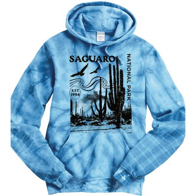 Saguaro National Park Arizona Desert Cactus Nature Outdoors Tie Dye Hoodie