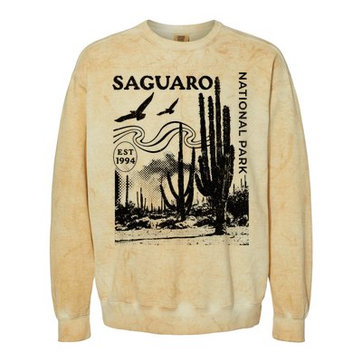 Saguaro National Park Arizona Desert Cactus Nature Outdoors Colorblast Crewneck Sweatshirt