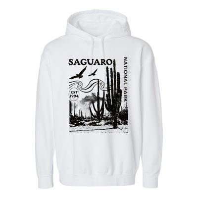 Saguaro National Park Arizona Desert Cactus Nature Outdoors Garment-Dyed Fleece Hoodie