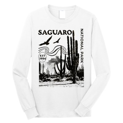 Saguaro National Park Arizona Desert Cactus Nature Outdoors Long Sleeve Shirt