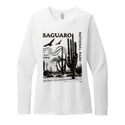 Saguaro National Park Arizona Desert Cactus Nature Outdoors Womens CVC Long Sleeve Shirt