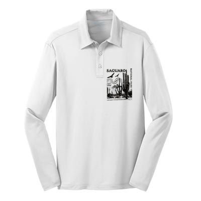 Saguaro National Park Arizona Desert Cactus Nature Outdoors Silk Touch Performance Long Sleeve Polo