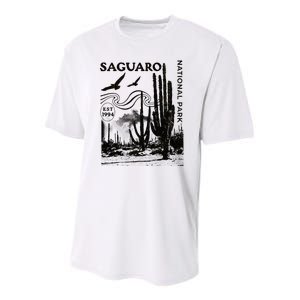 Saguaro National Park Arizona Desert Cactus Nature Outdoors Youth Performance Sprint T-Shirt