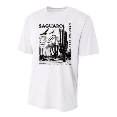 Saguaro National Park Arizona Desert Cactus Nature Outdoors Youth Performance Sprint T-Shirt