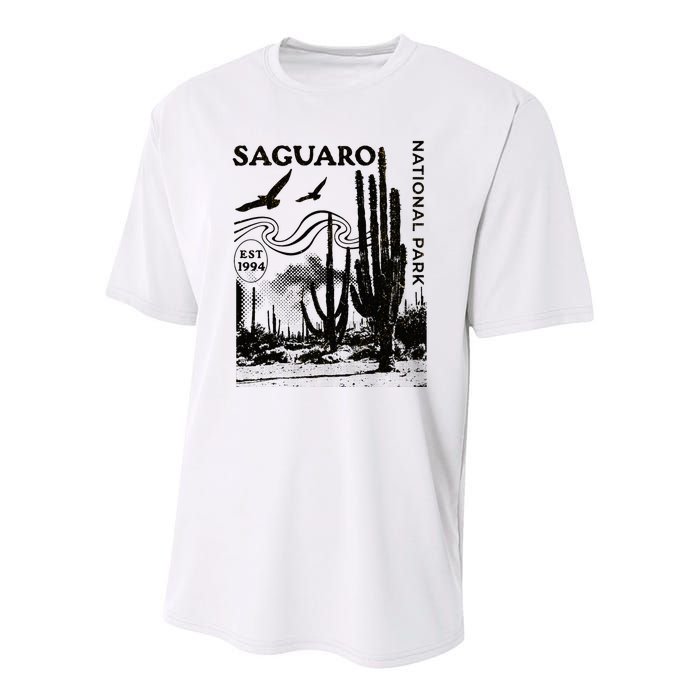 Saguaro National Park Arizona Desert Cactus Nature Outdoors Youth Performance Sprint T-Shirt