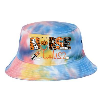 Spooky Nurse Pumpkin Halloween Costume Rn Cna Tie Dye Newport Bucket Hat