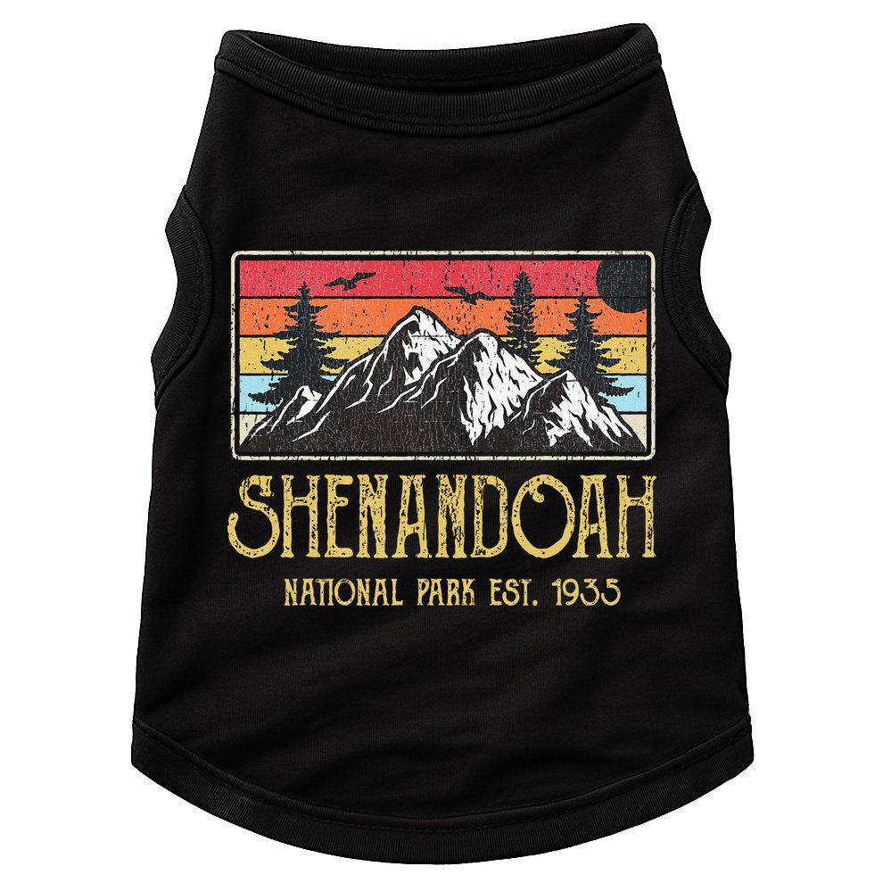 Shenandoah National Park Vintage Mountain Virginia Vacation Doggie Tank