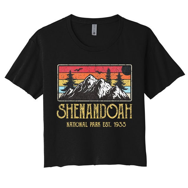 Shenandoah National Park Vintage Mountain Virginia Vacation Crop Top