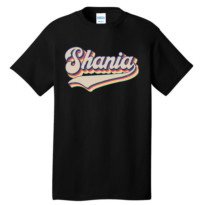 Shania Name Personalized Vintage Retro Gift Men Women Tall T-Shirt