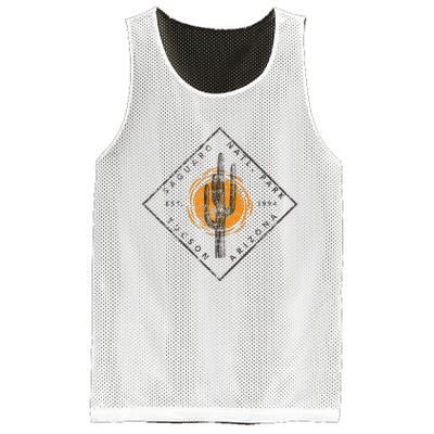 Saguaro National Park Tucson Arizona Cactus Art Vintage Mesh Reversible Basketball Jersey Tank