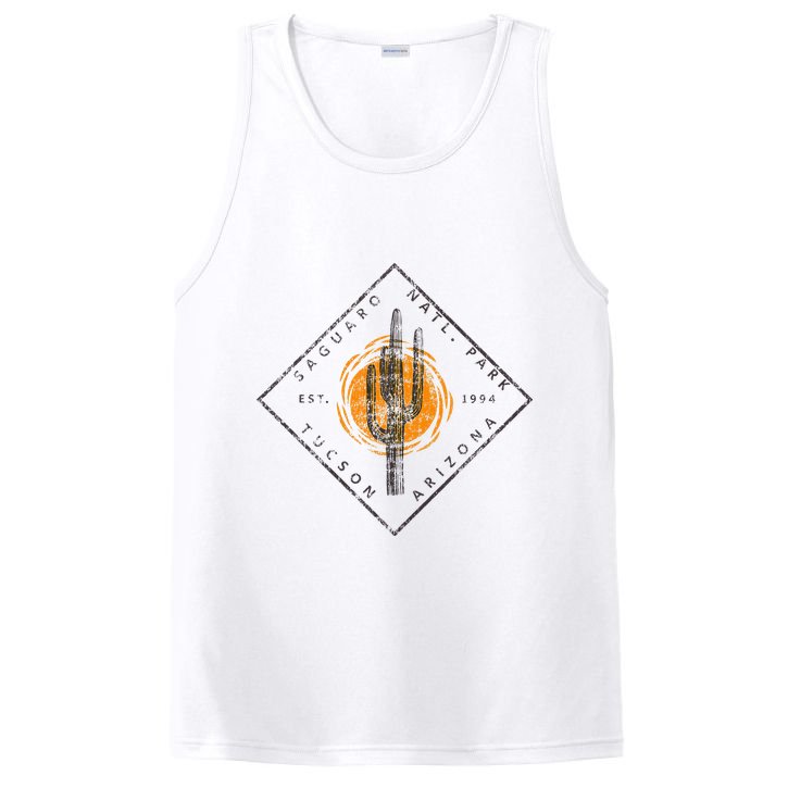 Saguaro National Park Tucson Arizona Cactus Art Vintage PosiCharge Competitor Tank