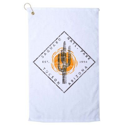Saguaro National Park Tucson Arizona Cactus Art Vintage Golf Towel