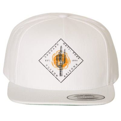 Saguaro National Park Tucson Arizona Cactus Art Vintage Wool Snapback Cap