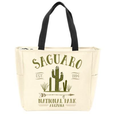 Saguaro National Park Arizona Tourist Souvenir Zip Tote Bag