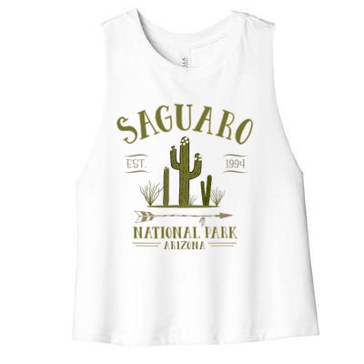 Saguaro National Park Arizona Tourist Souvenir Women's Racerback Cropped Tank