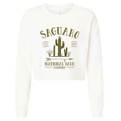 Saguaro National Park Arizona Tourist Souvenir Cropped Pullover Crew