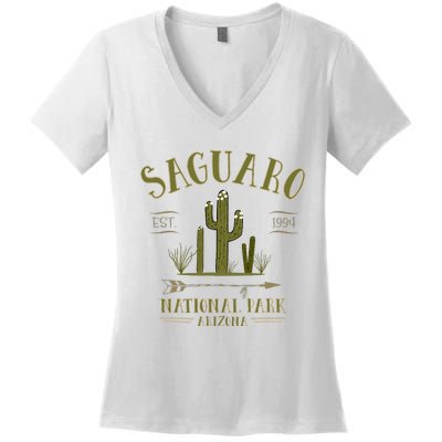 Saguaro National Park Arizona Tourist Souvenir Women's V-Neck T-Shirt