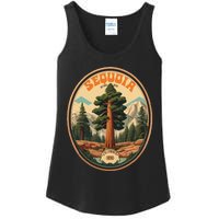 Sequoia National Park Tree Illustration Hiking Ladies Essential Tank