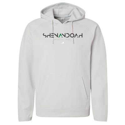 Shenandoah National Park Virginia Tonal Retro Vintage Performance Fleece Hoodie