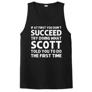 Scott Name Personalized Funny Christmas Joke If At First You Dont Succeed PosiCharge Competitor Tank