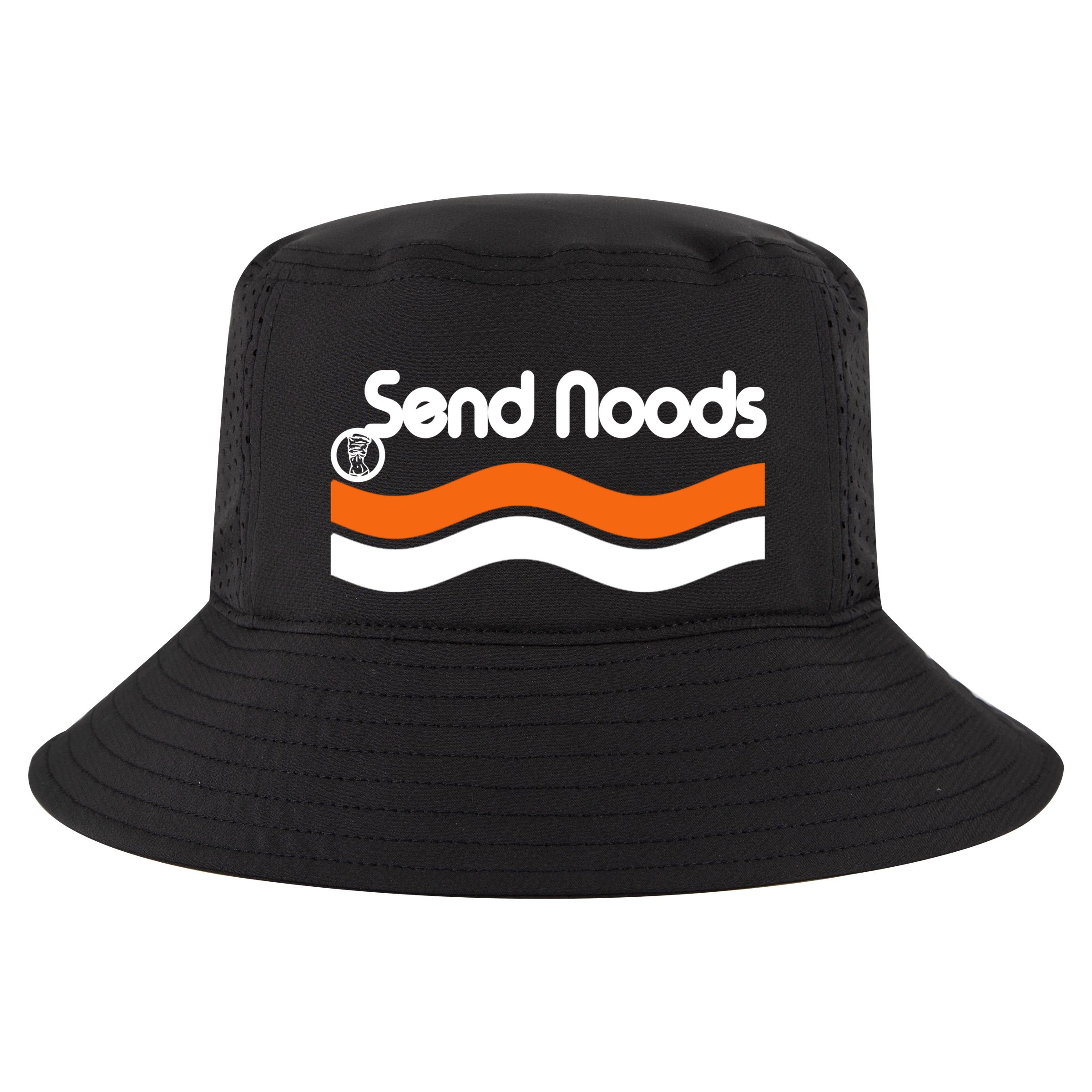 Sen Noods Retro Wave Logo Cool Comfort Performance Bucket Hat