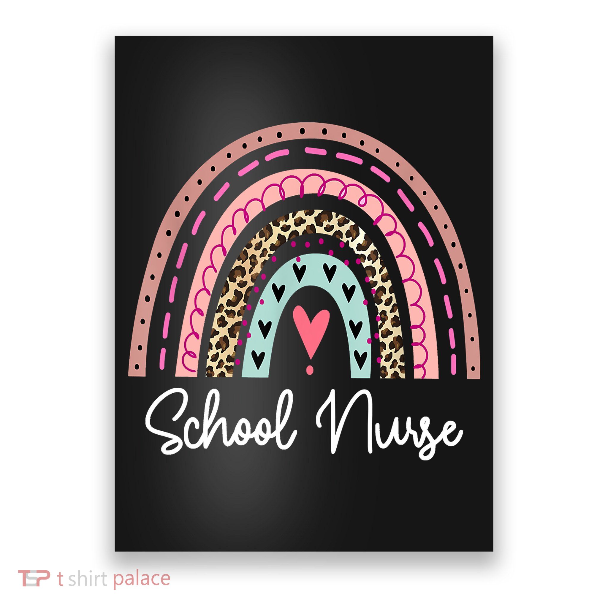 School Nurse Rainbow Leopard Back To School Appreciation Poster