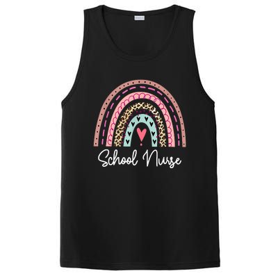 School Nurse Rainbow Leopard Back To School Appreciation PosiCharge Competitor Tank