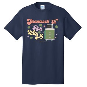 Shamrock N Roll With It Funny ICU Nurse St Patricks Day Tall T-Shirt