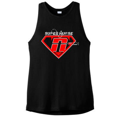 Super Nurse Rn Icu Cna Nurses Are Superheroes Nursing Power Cute Gift Ladies PosiCharge Tri-Blend Wicking Tank