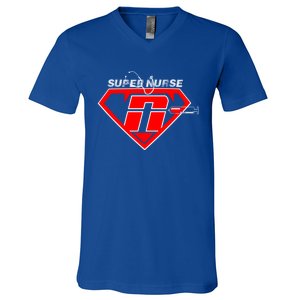 Super Nurse Rn Icu Cna Nurses Are Superheroes Nursing Power Cute Gift V-Neck T-Shirt