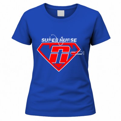 Super Nurse Rn Icu Cna Nurses Are Superheroes Nursing Power Cute Gift Women's T-Shirt