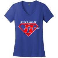 Super Nurse Rn Icu Cna Nurses Are Superheroes Nursing Power Cute Gift Women's V-Neck T-Shirt