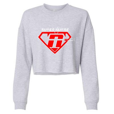 Super Nurse Rn Icu Cna Nurses Are Superheroes Nursing Power Cute Gift Cropped Pullover Crew