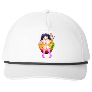 Send Noods Ramen Noodle Bowl Anime Snapback Five-Panel Rope Hat