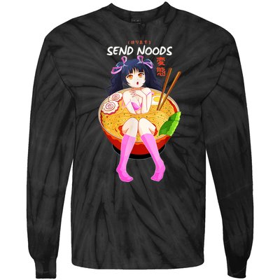 Send Noods Ramen Noodle Bowl Anime Tie-Dye Long Sleeve Shirt