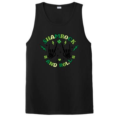 Shamrock N Roll Rock On Skeleton Hand Music Cute Gift PosiCharge Competitor Tank