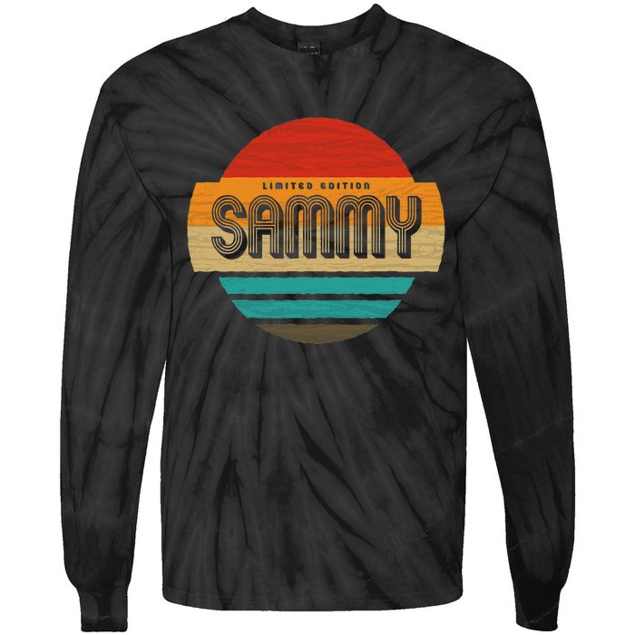 Sammy Name Retro Vintage Sunset Limited Edition Tie-Dye Long Sleeve Shirt