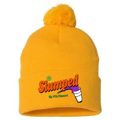 Slumpedboyz Newport Slumped Sip With Pleasure Pom Pom 12in Knit Beanie