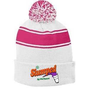 Slumpedboyz Newport Slumped Sip With Pleasure Stripe Pom Pom Beanie