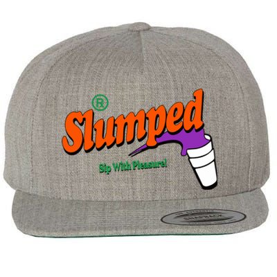 Slumpedboyz Newport Slumped Sip With Pleasure Wool Snapback Cap