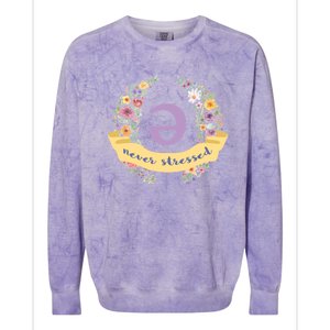 Schwa (Never Stressed) Floral Colorblast Crewneck Sweatshirt