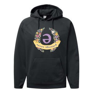 Schwa (Never Stressed) Floral Performance Fleece Hoodie