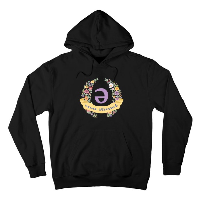 Schwa (Never Stressed) Floral Hoodie