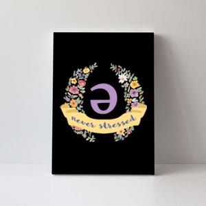 Schwa (Never Stressed) Floral Canvas